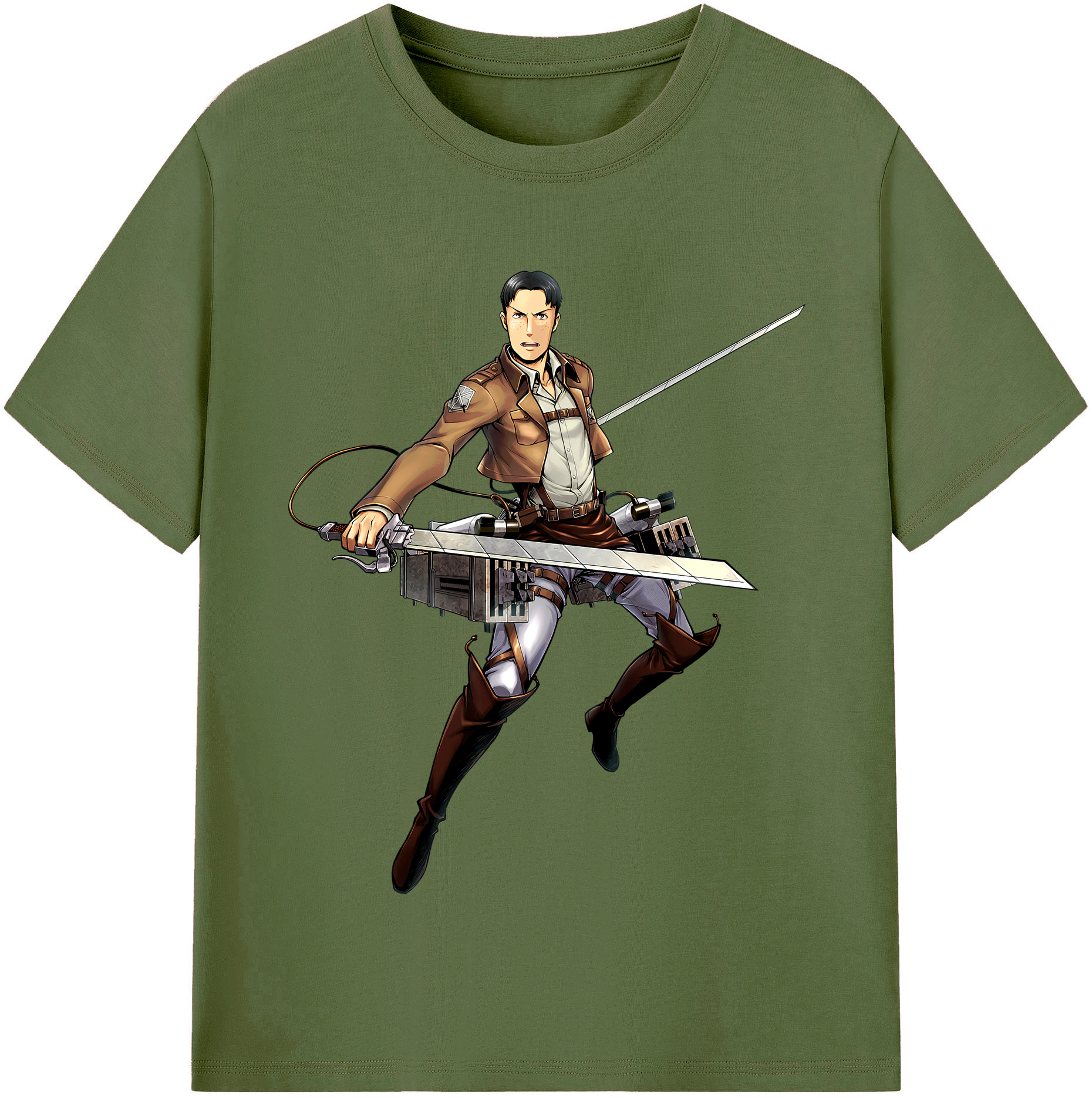（画像用） 進撃の巨人 Attack on Titan 綿100％半袖Tシャツ（フロントプリント）